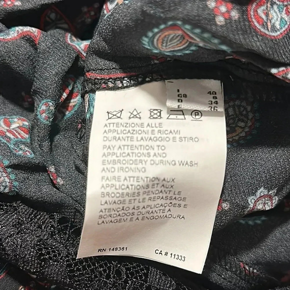 PINKO ZWARTE BLOUSE MANIGLIA Sz 4 - Picture 11 of 16